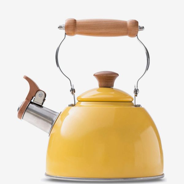 ROCKURWOK Tea Kettle Stovetop Whistling Teapot Yellow