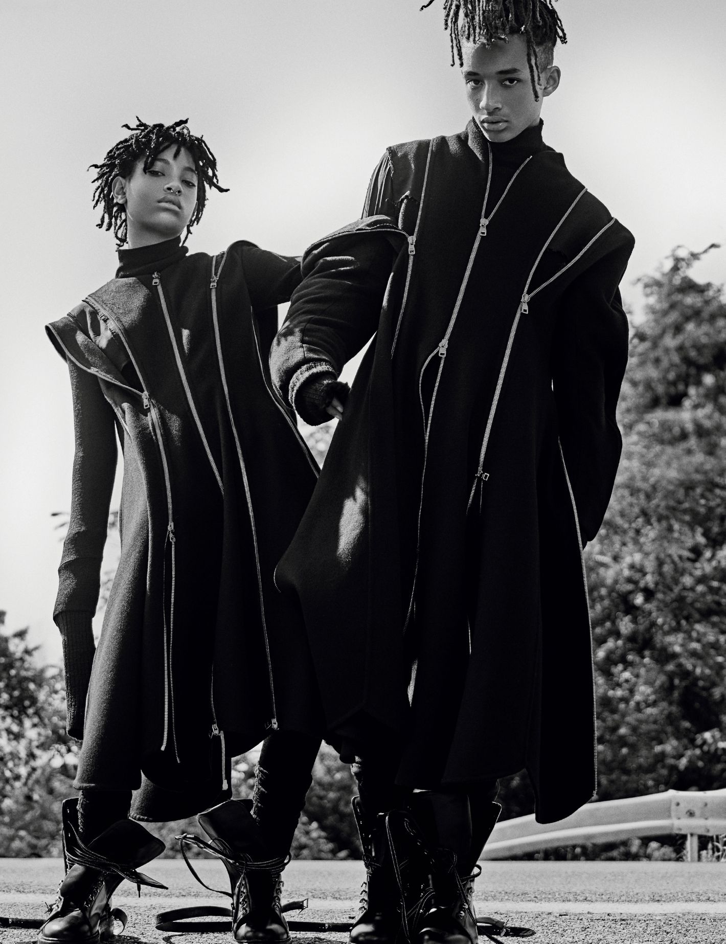 Jaden and Willow Smith wearing different versions of the Louis