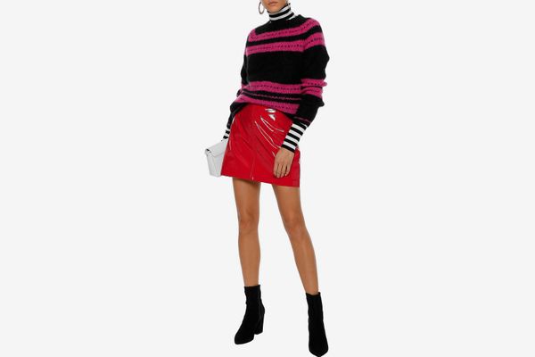 Alexa Chung Intarsia Mohair-Blend Sweater