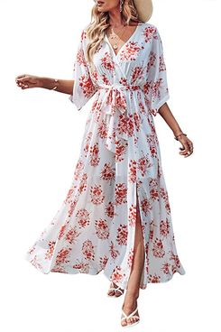 Anrabess Kimono Maxi Dress