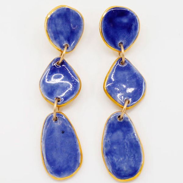 Blue Playtime Triptych Earrings