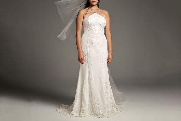 White by Vera Wang Plus Size Lace Wedding Dress