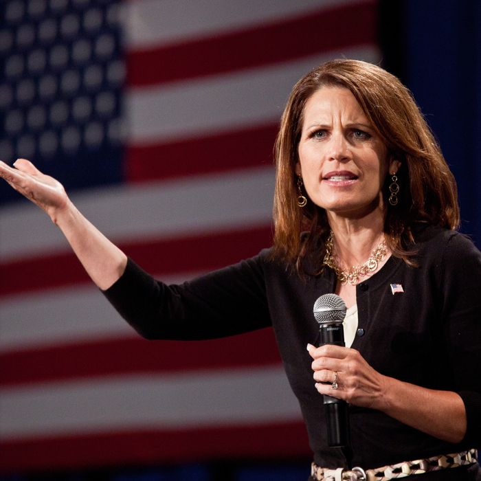 CHARLESTON, SC - AUGUST 25: Republican presidential candidate, Rep. Michelle Bachmann speaks at a town hall meeting on August 25, 2011 in Charleston, South Carolina. The event was organized by Rep. Tim Scott. (Photo by Richard Ellis/Getty Images)