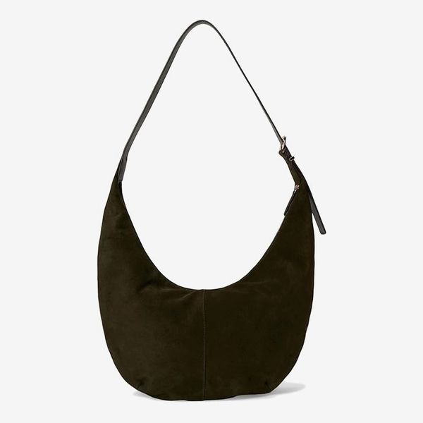 Madewell Suede Essentials Curve Shoulder Bag - Loden