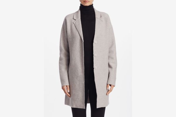 Saks Fifth Avenue Collection Boiled Wool Car Coat