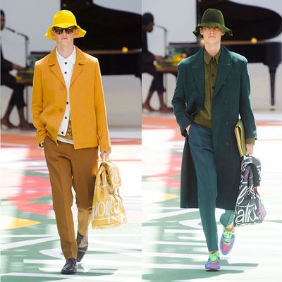 Burberry Debuted Bright-Yellow Bucket Hats for Men