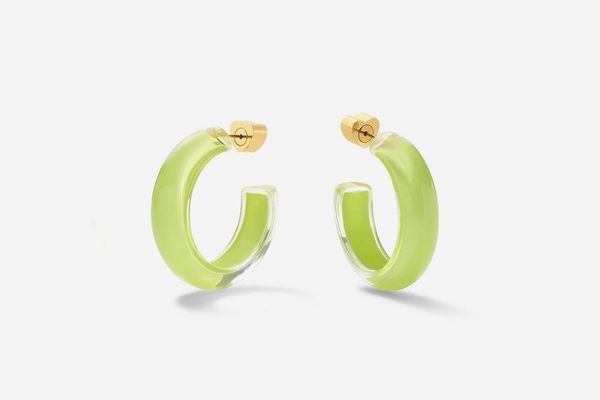 Small Jelly Hoops in Lime