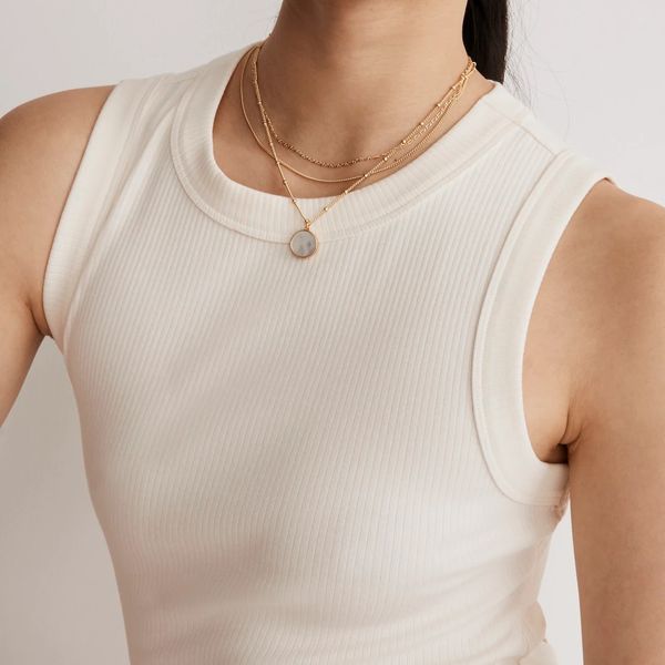 Madewell Three-Pack Mother of Pearl Necklace Set