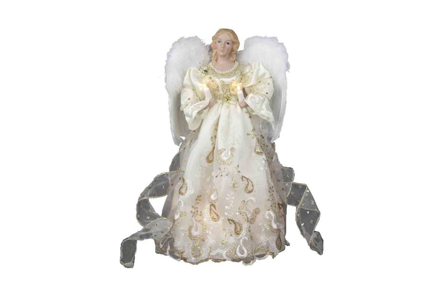 -V4981-88 10-In Lighted Christmas Tree Top Angel 