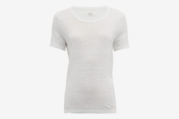 Isabel Marant Etoile Killiann Scoop-Neck Slubbed Linen-Jersey T-Shirt
