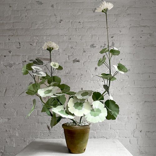 The Green Vase Double Potted Geranium