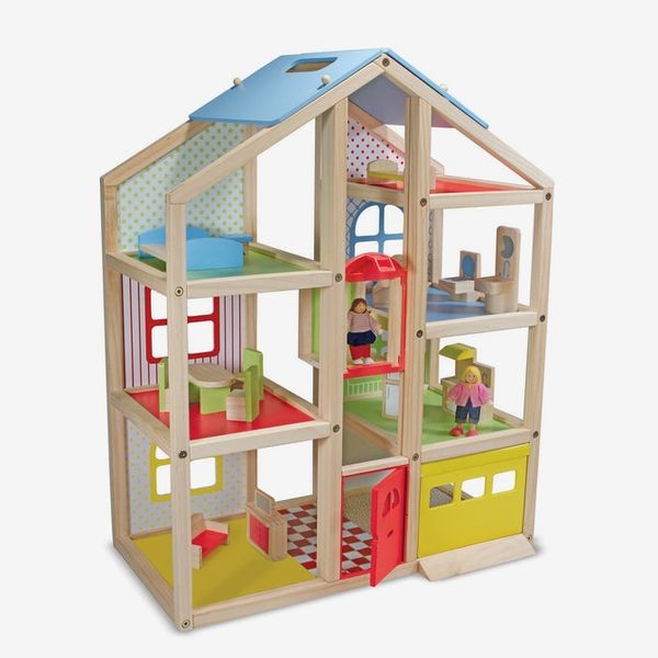 Melissa & Doug Wooden Hi-Rise Dollhouse