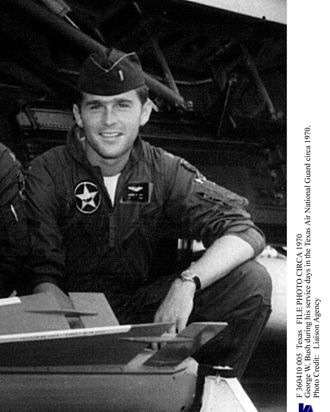 F 360410 005 Texas File Photo Circa 1970 George W. Bush During His Service Days In The Texas Air National Guard Circa 1970.