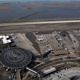 NEW YORK, NY - APRIL 15: An aerial view of John F. Kennedy Airport (JFK) on April 15, 2011 in the Jamaica neighborhood of the Queens borough of New York City. (Photo by Spencer Platt/Getty Images)
