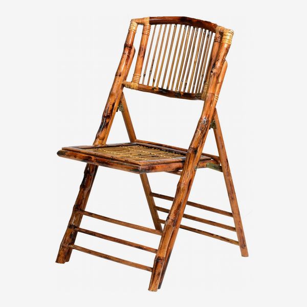 Natural Glossy Bamboo Folding Chair