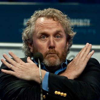 Andrew Breitbart, editor and founder of BigGovernment.com political website, speaks at a 