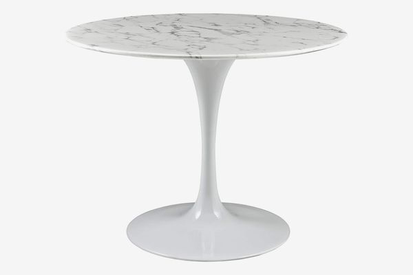 Modway Lippa Mid-Century Modern Kitchen and Dining Table with Round Top and Pedestal Base