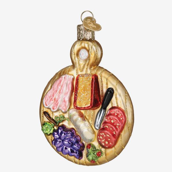 Old World Christmas Charcuterie Board Glass Ornament