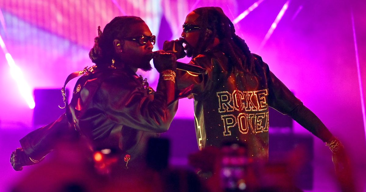 Quavo and Offset Reunite to Tribute Takeoff at the BET Awards