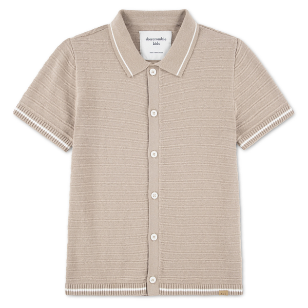 Abercrombie Kids Tipped Short Sleeve Cardigan