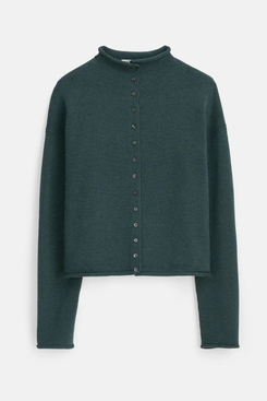 Taylor Rollneck Cardigan in Cotton Cashmere