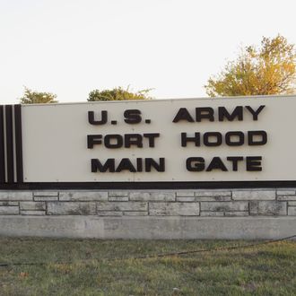 NBC NEWS -- Pictured: The front gate of the U.S. Army post at Fort Hood, Texas on November 8, 2006 -- Photo by: Alan Henkel/NBC Newswire .