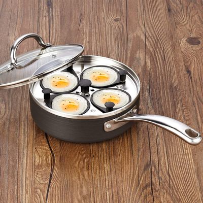 Demeyere Resto 4 Cup Stainless Steel Egg Poacher Set