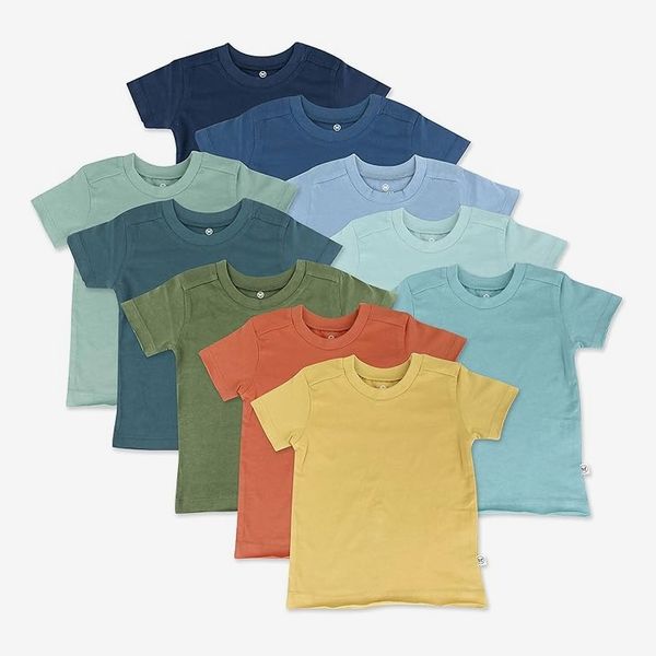 HonestBaby 100% Organic Cotton Short Sleeve T-Shirts - Pack of 10