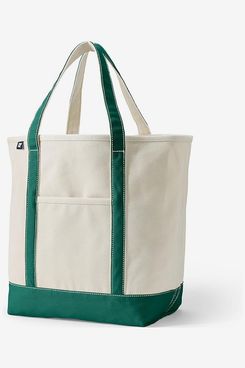 Lands’ End Open-Top Canvas Tote Bag