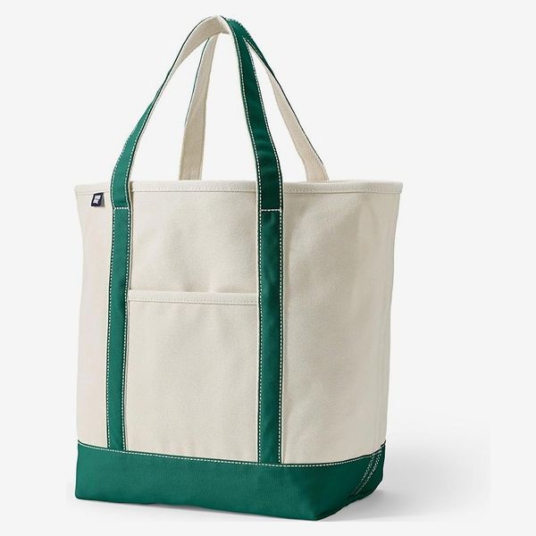 Lands' End Open-Top Canvas Tote Bag