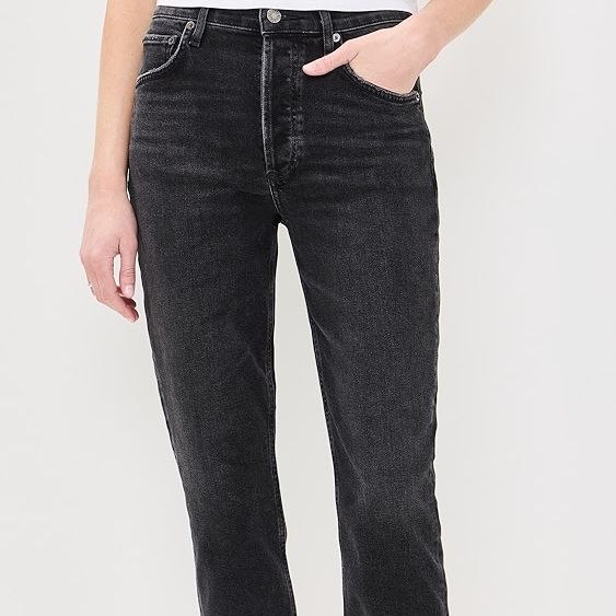 AGOLDE Riley High Rise Straight Crop Jeans