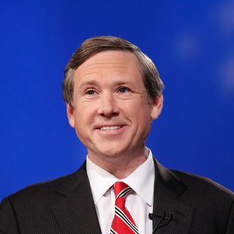 Republican Senate candidate Rep. Mark Kirk (R-IL) prepares for his debate with Democratic Senate nominee, Illinois State Treasurer Alexi Giannoulias, on October 19, 2010 in Chicago, Illinois. The two candidates are vying for the Senate seat currently held by Sen. Roland Burris (D-IL), who was appointed by embattled former Illinois Gov. Rod Blagojevich following Barack Obama's election as President. 