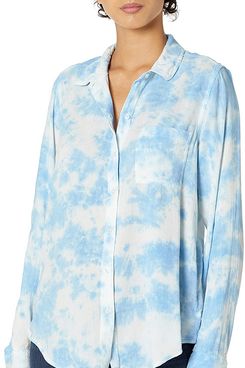 Lucky Brand Women’s Long Sleeve Button Up Tie Dye Classic Shirt