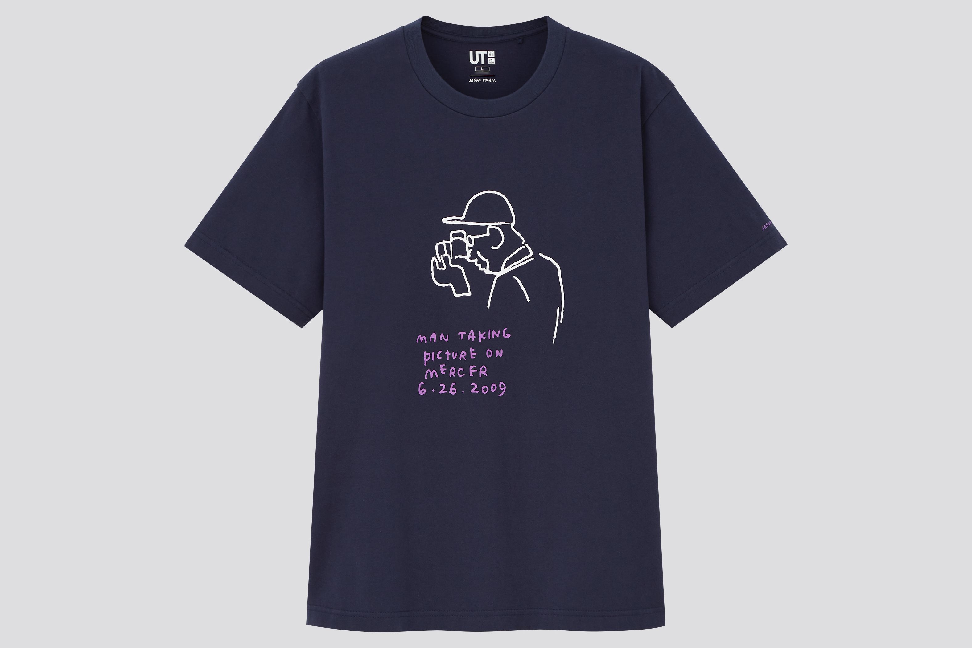Jason Polan My Tokyo Drawing Book Uniqlo Men's White Shirt