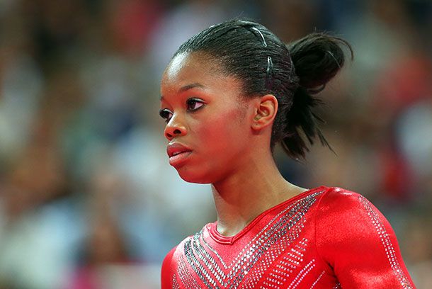 Image of Messy Bun gymnastics hairstyle