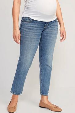 Old Navy Maternity Front Low Panel O.G. Straight Side-Slit Jeans