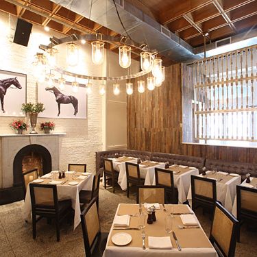 Raw, equestrian motif throughout.