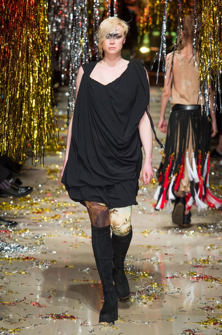 A Model Walks the Runway during the Vivienne Westwood Show