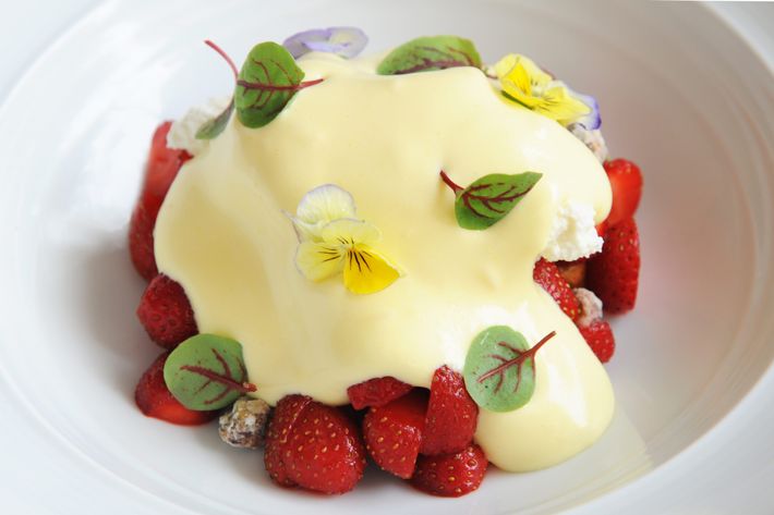 Strawberry-ricotta pound cake.