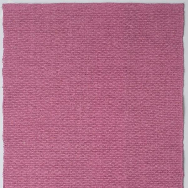 Hook & Loom Solid Bright Pink Flatweave Eco Cotton Rug