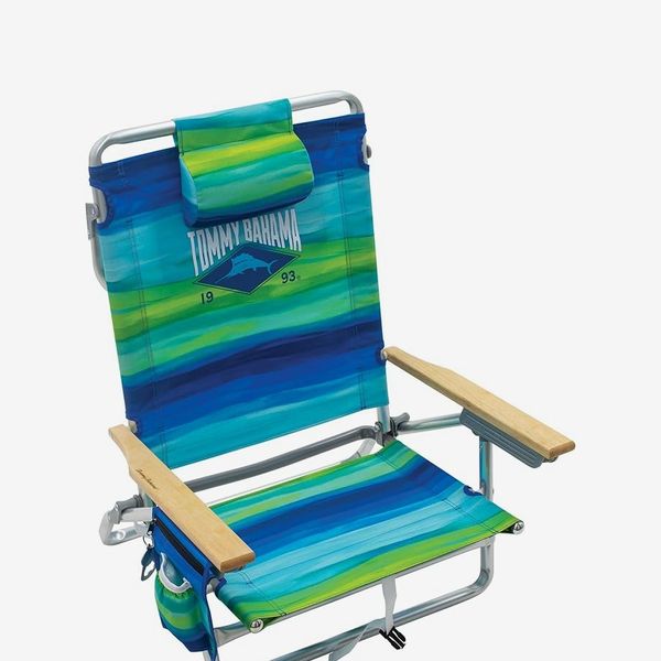 Tommy Bahama 5-Position Classic Lay Flat Folding Backpack Beach Chair