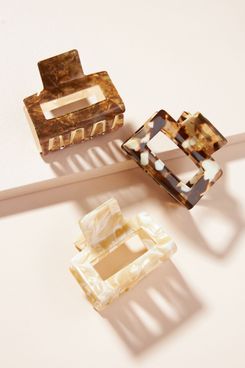 Anthropologie Square Claw-Clip Set