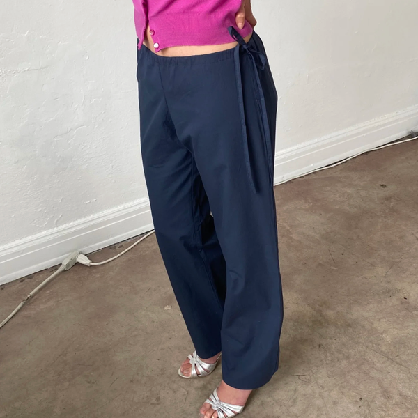Brooke Callahan Tie Pants - Navy