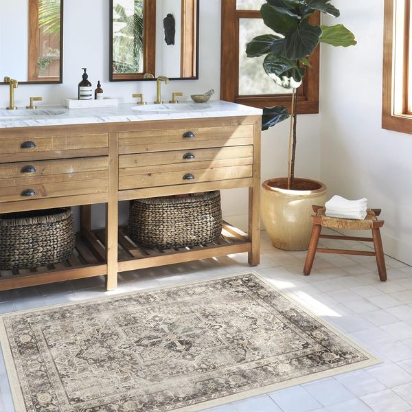 Ruggable Washable Vintage Area Rug – Kamran Hazel 5x7