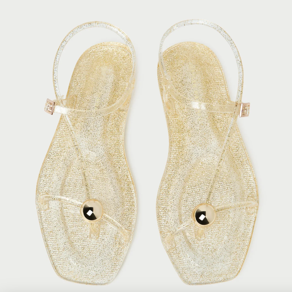 LOF X LR Dana Champagne Strappy Jelly Sandal