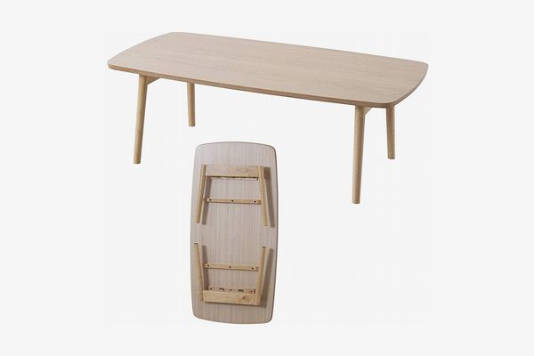 AZUMAYA Wooden Folding Legs Coffee Center Table
