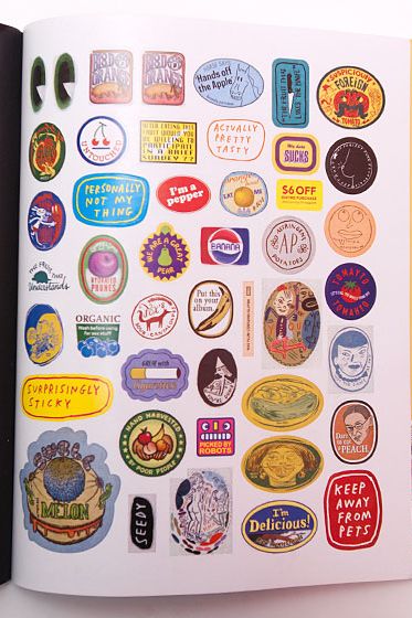 There's a section of fruit stickers.
