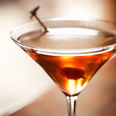 Google says that a chilled glass is nonnegotiable for a Manhattan.