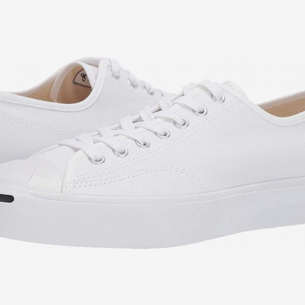 white cloth sneakers