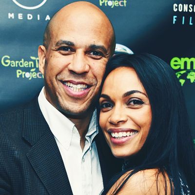 Cory Booker and Rosario Dawson.